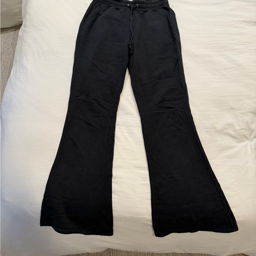 Black Flared Sweatpants
